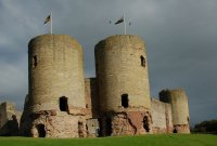 Rhuddlan castle - showing robbed-out sections